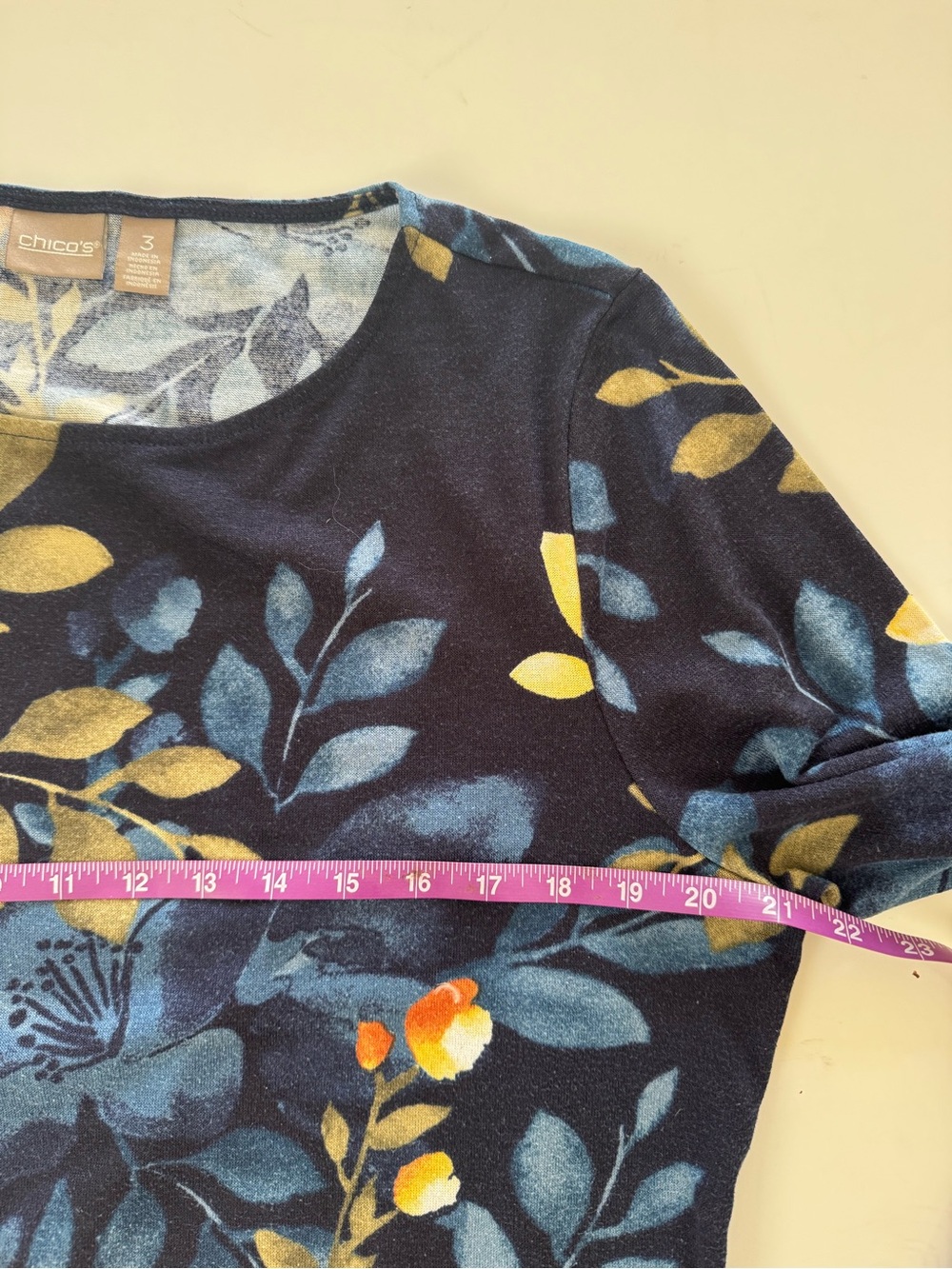 🌺 Chico’s Floral Blouse – Size 3 (Large) – Great Condition - Picture 5 of 7